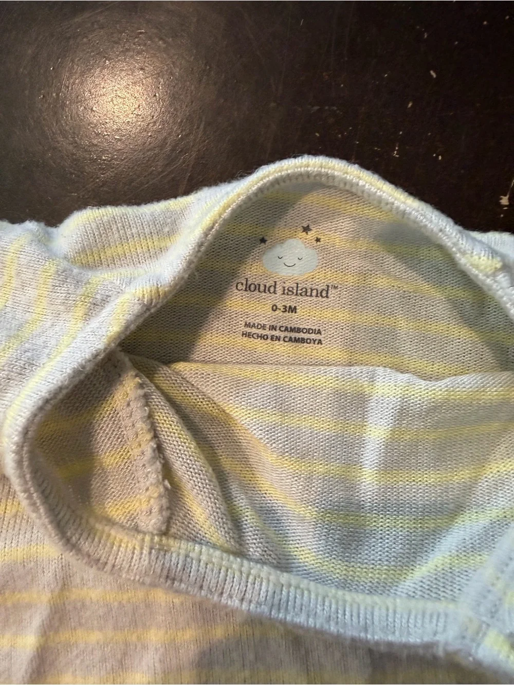 cloud island Light Blue and Yellow Striped Baby Sweater Set